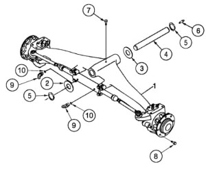 Sworzeń 378290A1 E48806 138616A1przedniego mostu CASE 580 590 SK SM SLE